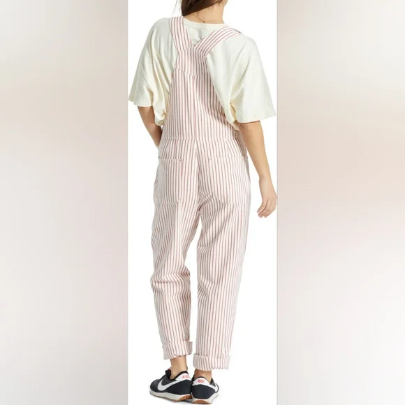 Brixton Costa Stripe Cotton Overalls brand new with tags - Picture 2 of 5
